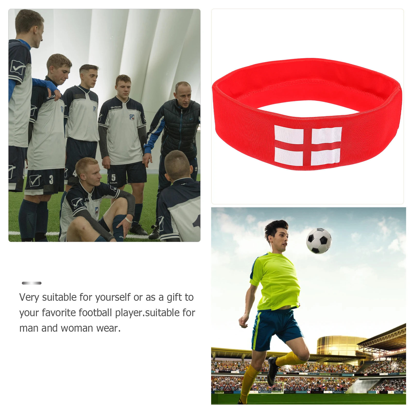 

2pcs Football Cheering Headband Sports Head Hoop For Men Women Festival Hair Clasp Cloth Headband Sweatband Fitness Accessory