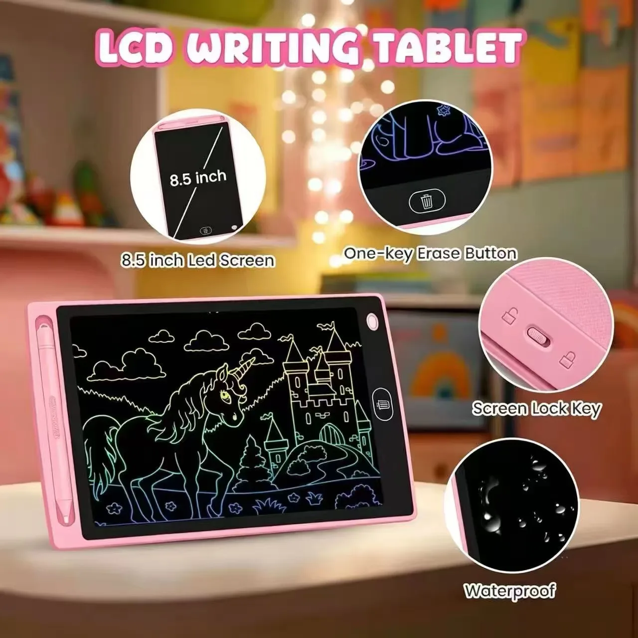 8.5-inch LCD Electronic Writing Board - Portable Handwriting Practice Drawing Board for Learning And Creativity