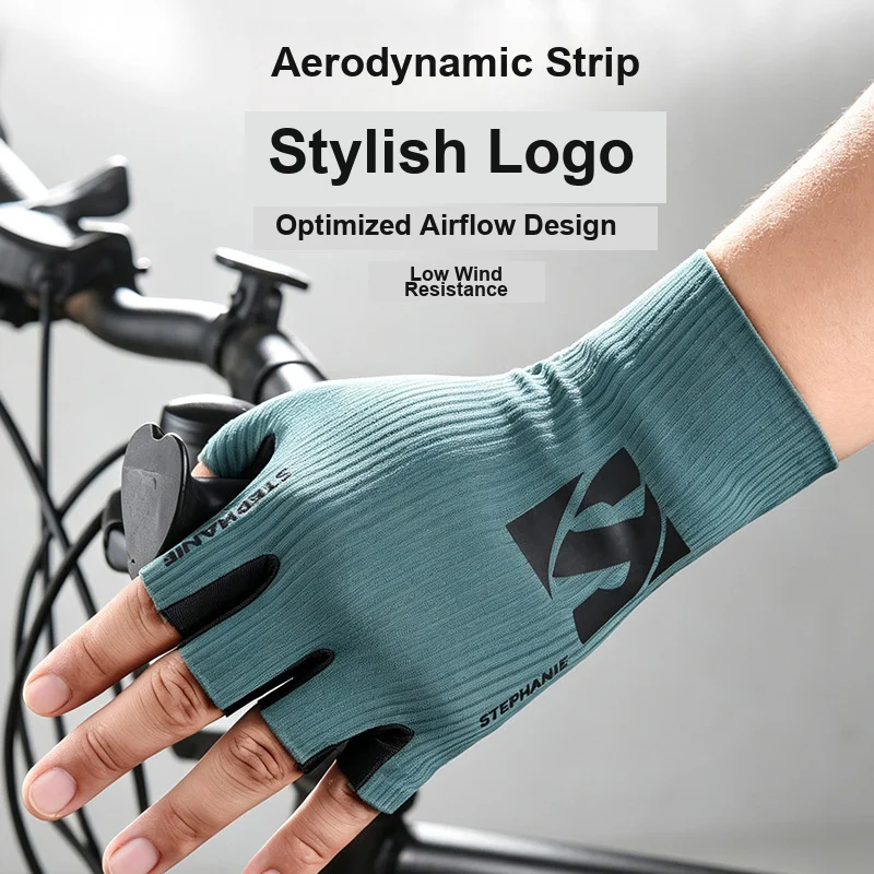 Half Finger Cycling Gloves Non Slip Breathable Shock Absorbent for Mountain Road Bikes Outdoor Commute and Fitness