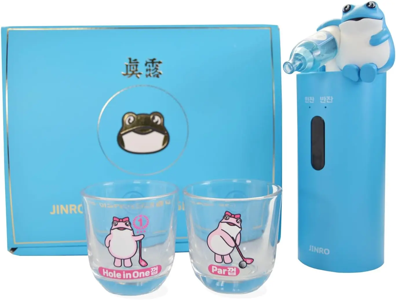 

Jinro Soju Dispenser with 2 pcs of Soju Glasses, Automatic Drink Dispenser for Soju Only, Classic Soju Brand Merch, Korean Soju,