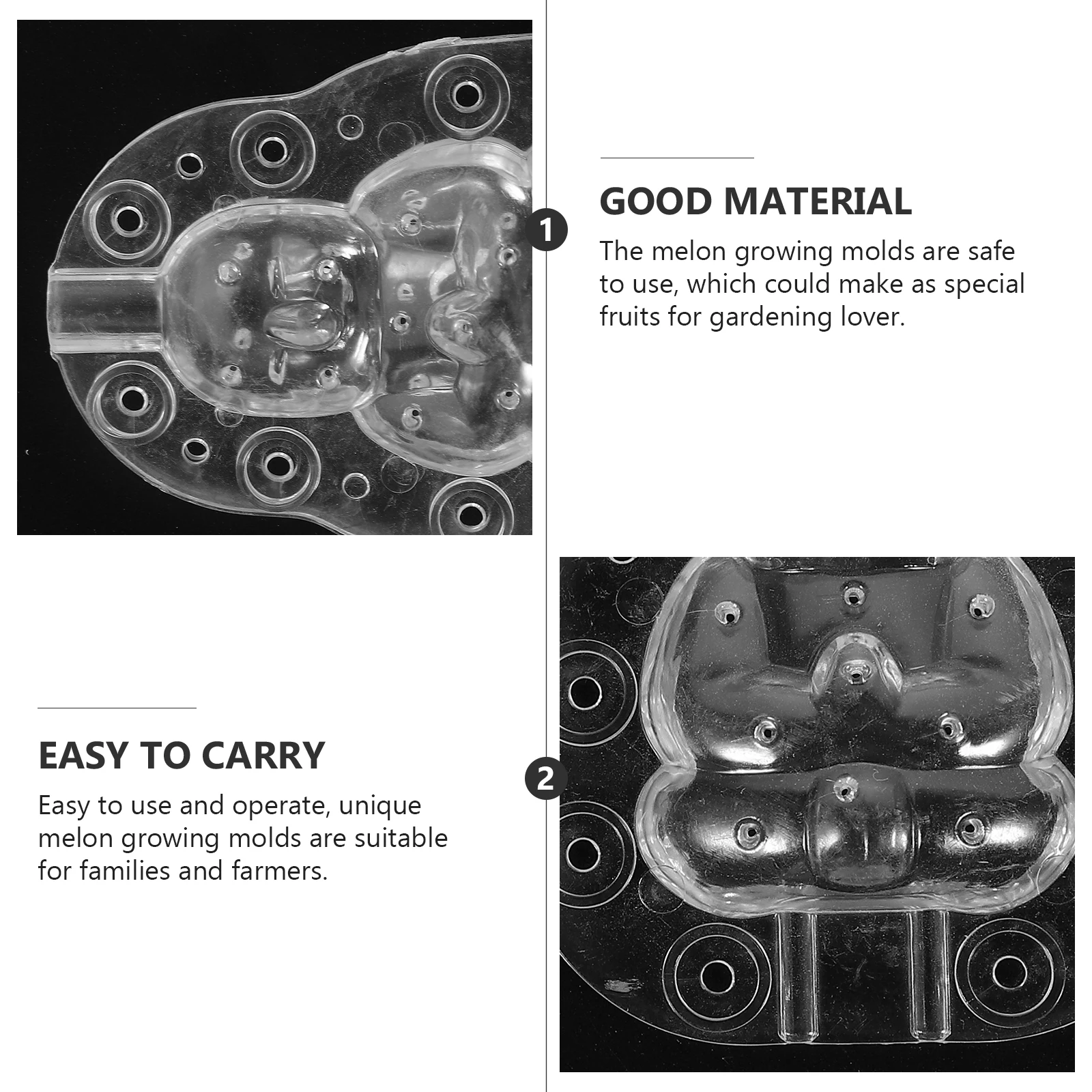 

3pcs Buddha Fruit Shaping Mold Fruit Growing Mold 8cm Ginseng Shaper Reusable Transparent Gardening Molds Melon Shaper