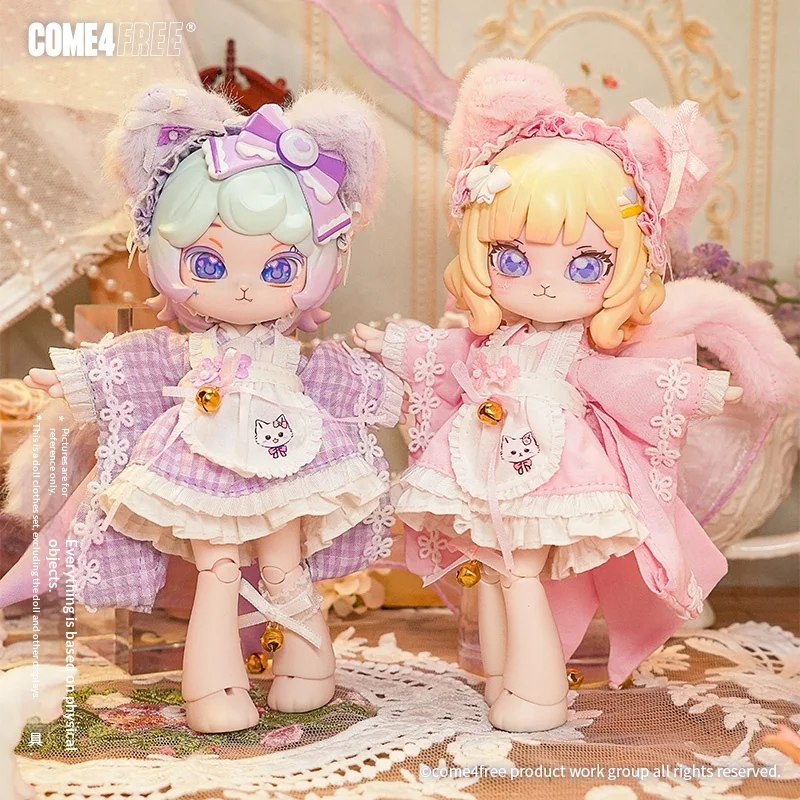 

Come4free Dessert Series Strawberry Taro Small Square Cake Baby Clothes for 1/12 BJD Dolls And OB11 Dolls No Doll Included