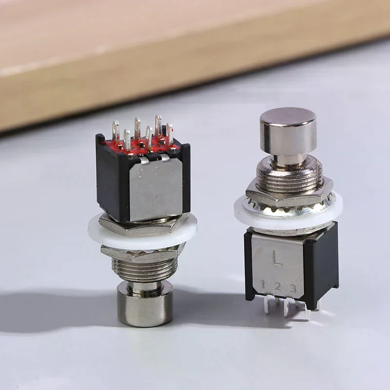 DPDT الإغلاق لحظة تشغيل/تشغيل مفتاح سفلي تأثيرات الغيتار دواسة صندوق ستومب 6Pin زر إيقاف الطوارئ لدواسة تأثير الغيتار #3