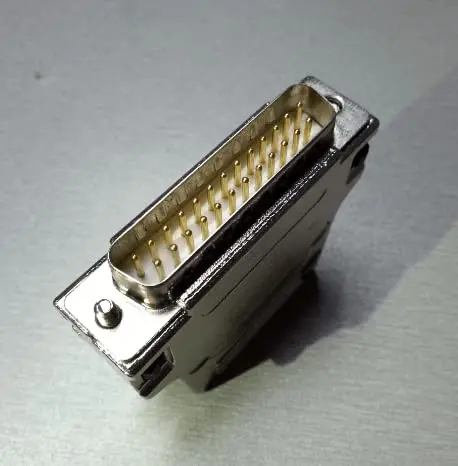 D SUB25 Shell 45 Degrees with Wire Clip 25Pin Zinc oy Silver HDB44