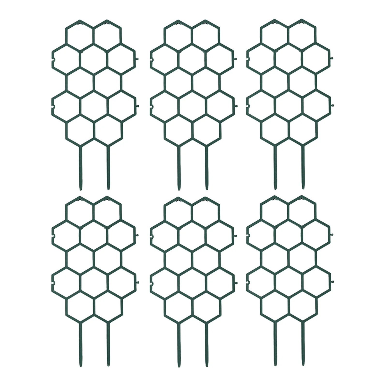 6pcs Outdoor Potted Plant Stand Honeycomb Style Gardening Anchor Rod Plant Climbing Trellis Garden Plants Support Set