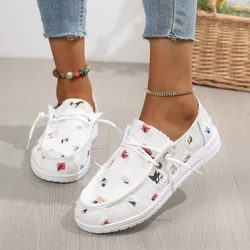 2022 Summer Women's Vulcanized Shoes Canvas Casual Shoes Women's Flat Shoes Fashion Women's Walking Shoes Casual Sports Shoes