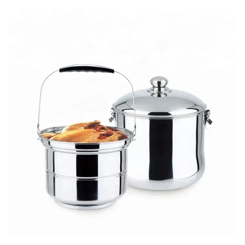 Large Capacity Hot Pot Stainless Steel Cooking Pot for Home Kitchen Soup Stew Boiler Durable Cookware Essential Tools Deep