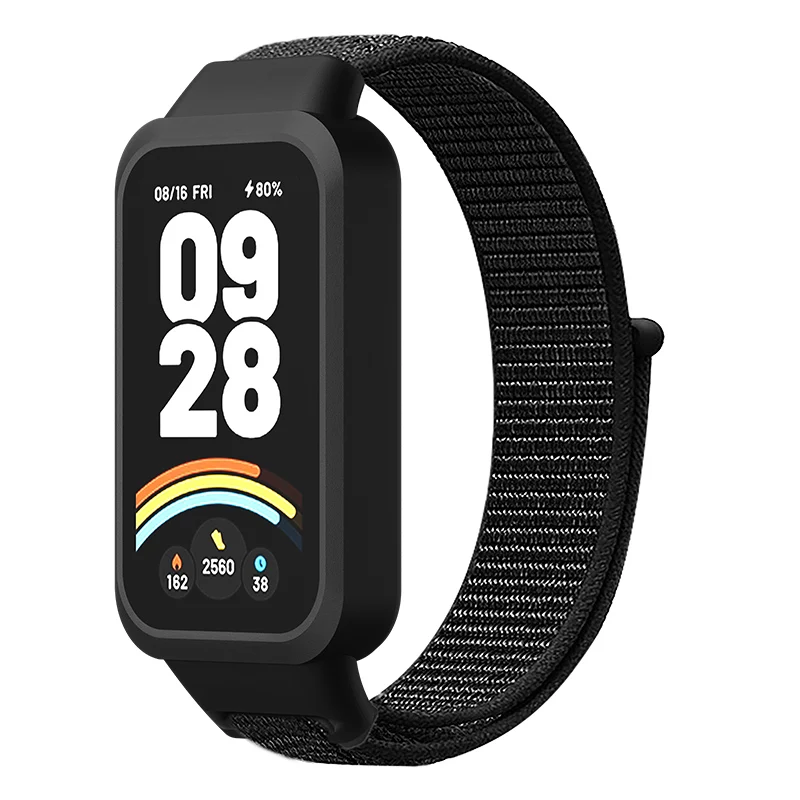 Nylonarmband + Schutzhülle für Xiaomi Smart Mi Band 9 Active/8 Active, Armband + Schutzgehäuse, Redmi Band 3 2 – Detail 11