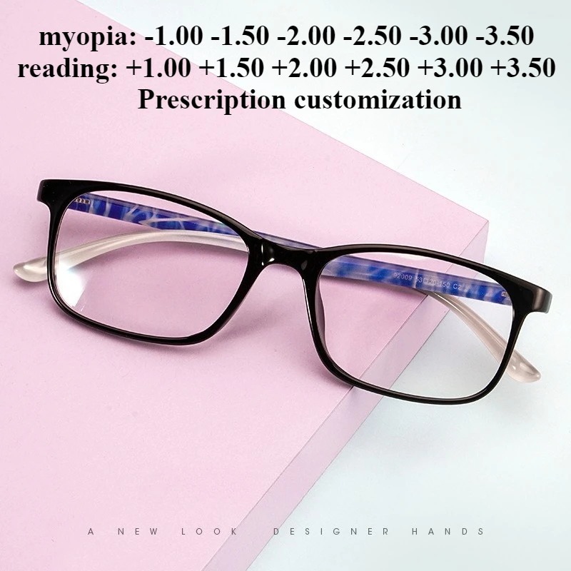 

53-143 мм TR90 оправа для очков по рецепту, сверхлегкая прямоугольная оправа для очков для близорукости, очки для чтения с защитой от синего света