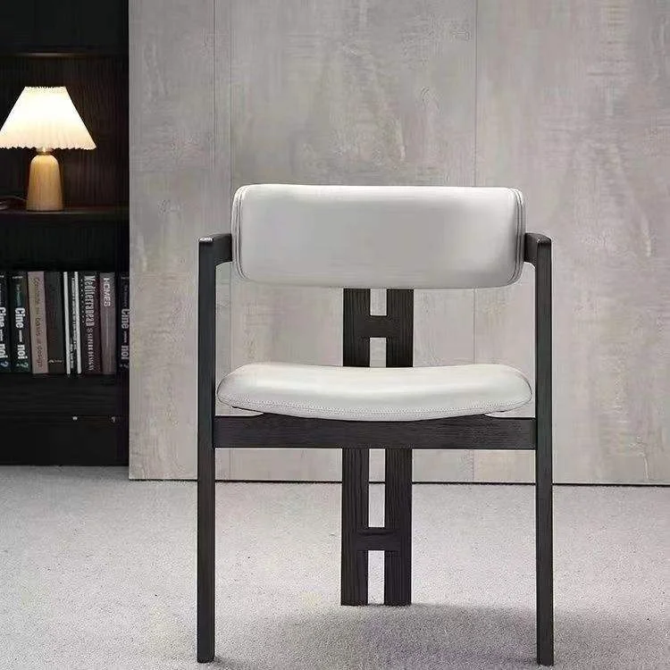 #Luxury Ash Wood Dining Chair With Nail Art Table Decorative Fabric Cushion For Home Home Bar General Use Kitchen Dining Chair