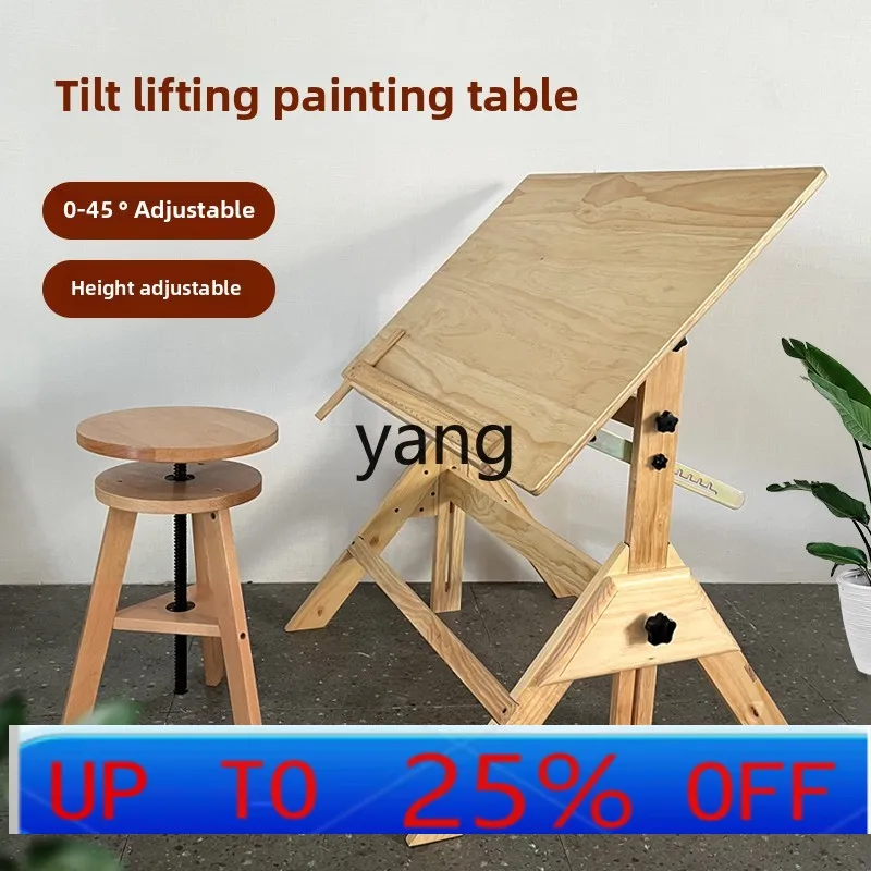 Lmm  art special liftable easel workbench studio cartoon wooden