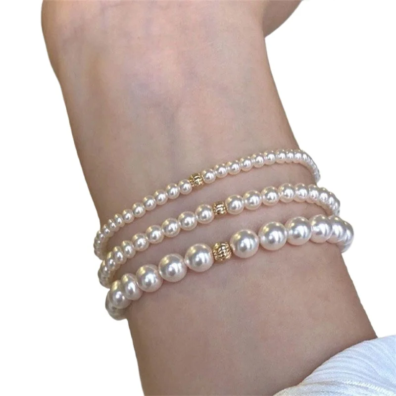 

Bracelet beaded fashion light luxury niche temperament French bracelet elastic rope