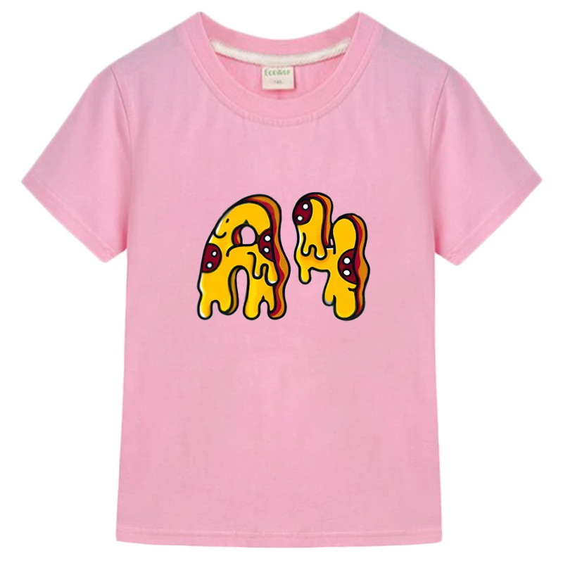 Kids T Shirt А4 Donuts Пицца А4 Boys girls short sleeved 100% cotton T-shirts Merch A4 T-shirt y2k one piece girl boys clothes