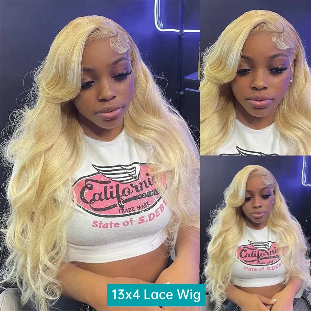40 Inches 613 Honey Blonde 13x6 HD Lace Human Hair Wig 180% Density Body Wave Lace Frontal Human Hair For Black Woman PrePlucked