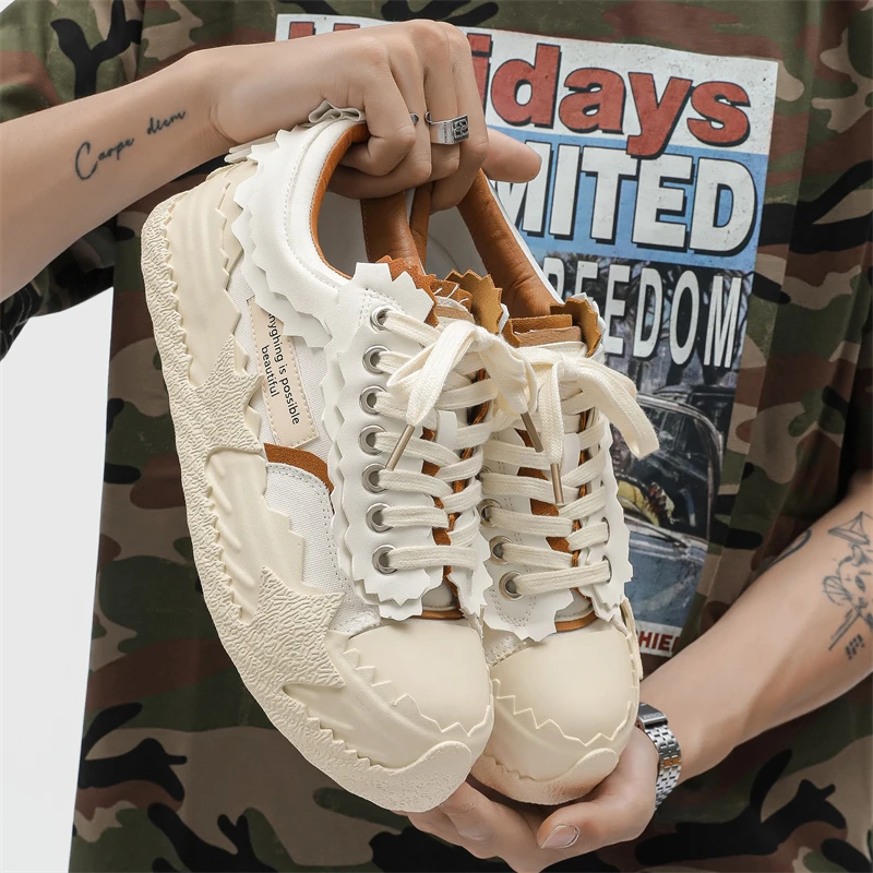 

​ Уличная обувь Viral 2025 — острые туфли для скейтбординга, ретро-американский стиль, толстая подошва, повседневная и модная, удобная для пеших прогулок