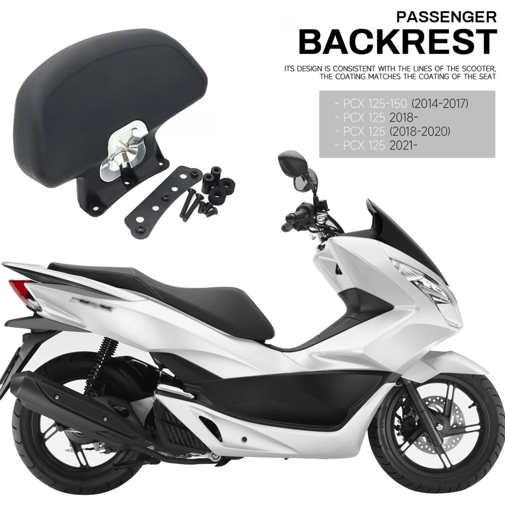 

For PCX 125 150 Motorcycle Black Rear Passenger Seat Backrest Cushion Back Rest Pad FOR HONDA PCX125 2014-2020 PCX150 2014-2018