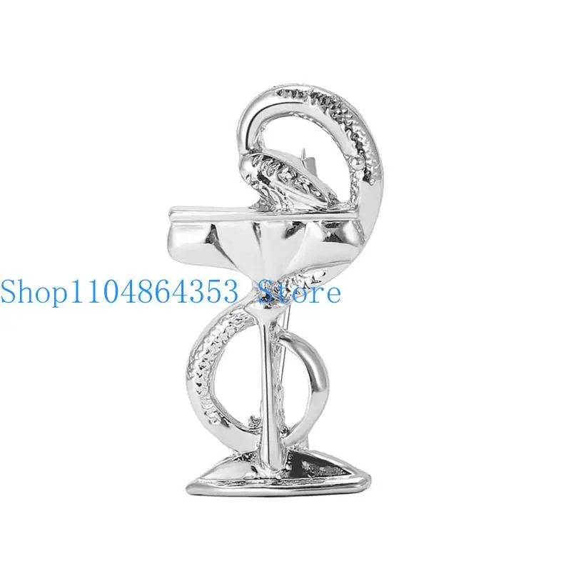 652f عتيقة الأفعى بروش دبوس المادة الفريدة من نوعها Serpentines Designs تعزز شارة الموضة للأساليب المختلفة #5