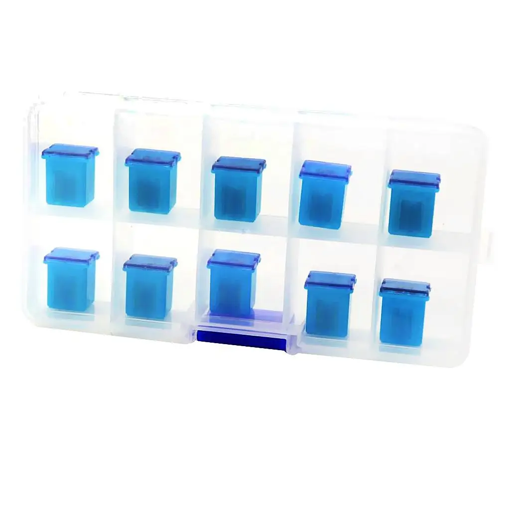 32V 20AMP Box Shaped Square Female Fuses APS Copper Blue Standard Car Auto Fuse for Fuse Holder Car Mini Diy