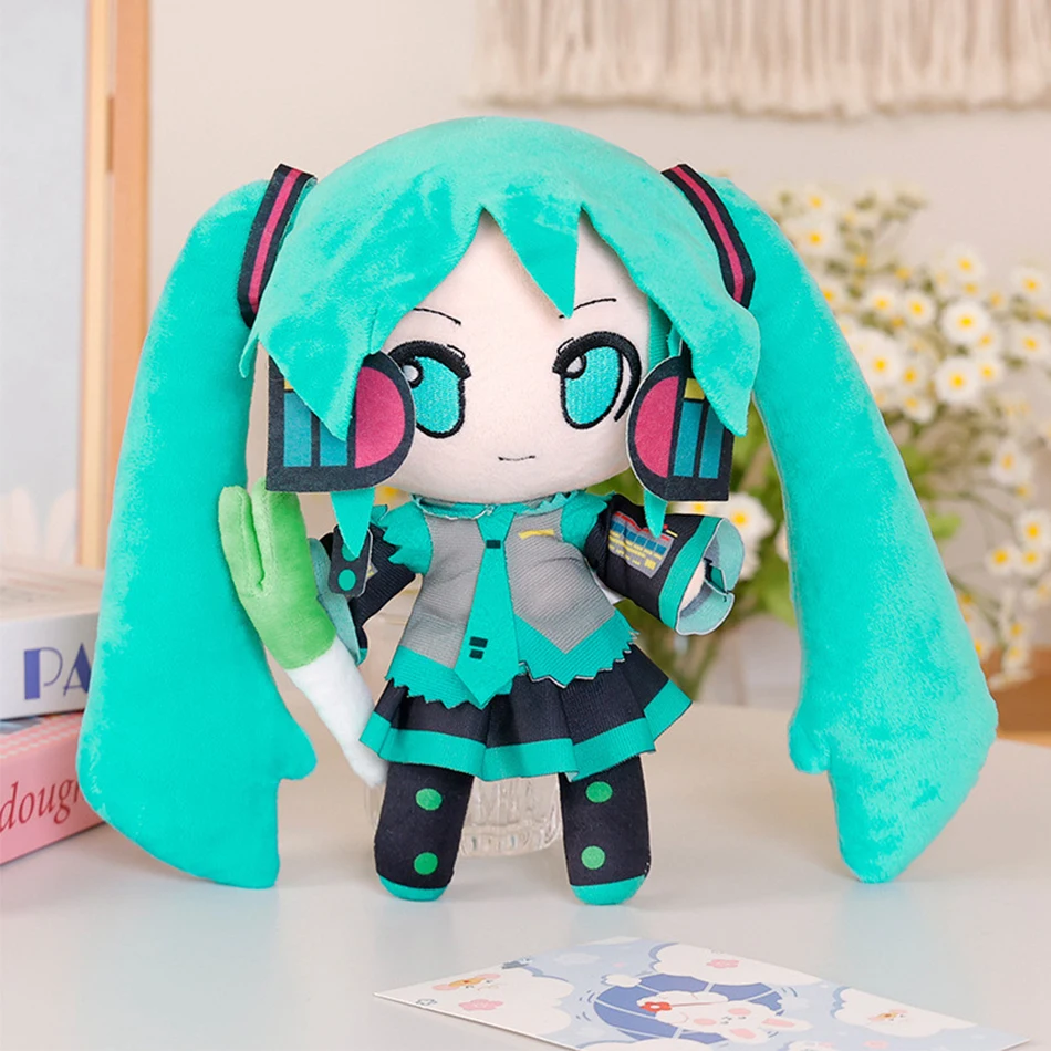 Popular Classic Standing Posture With Scallion Hatsune Miku Doll Cartoon Plush Doll Grab Machine Doll Plush Pillow Hatsune Miku