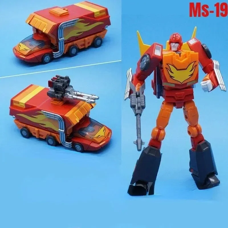 In Stock Mechfanstoys MFT Transformation Ms-19 Ms19 Hot Flame Walker Rod 3rd Party Third Party Rodimus Prime  Action Figure Toy