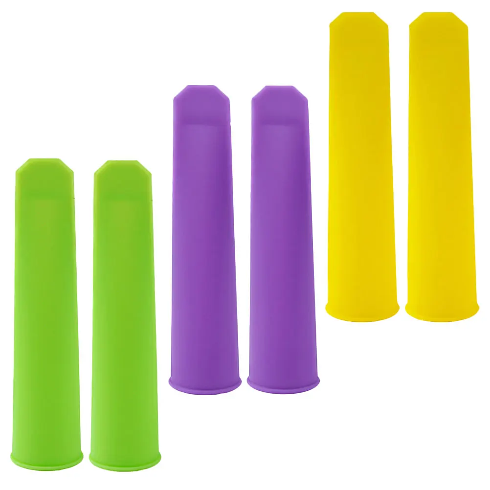 

6pcs Pop Molds Reusable Silicone Popsicle Makers with Lid Food Grade Cream Making Tools for Parent Child DIY Summer Ice