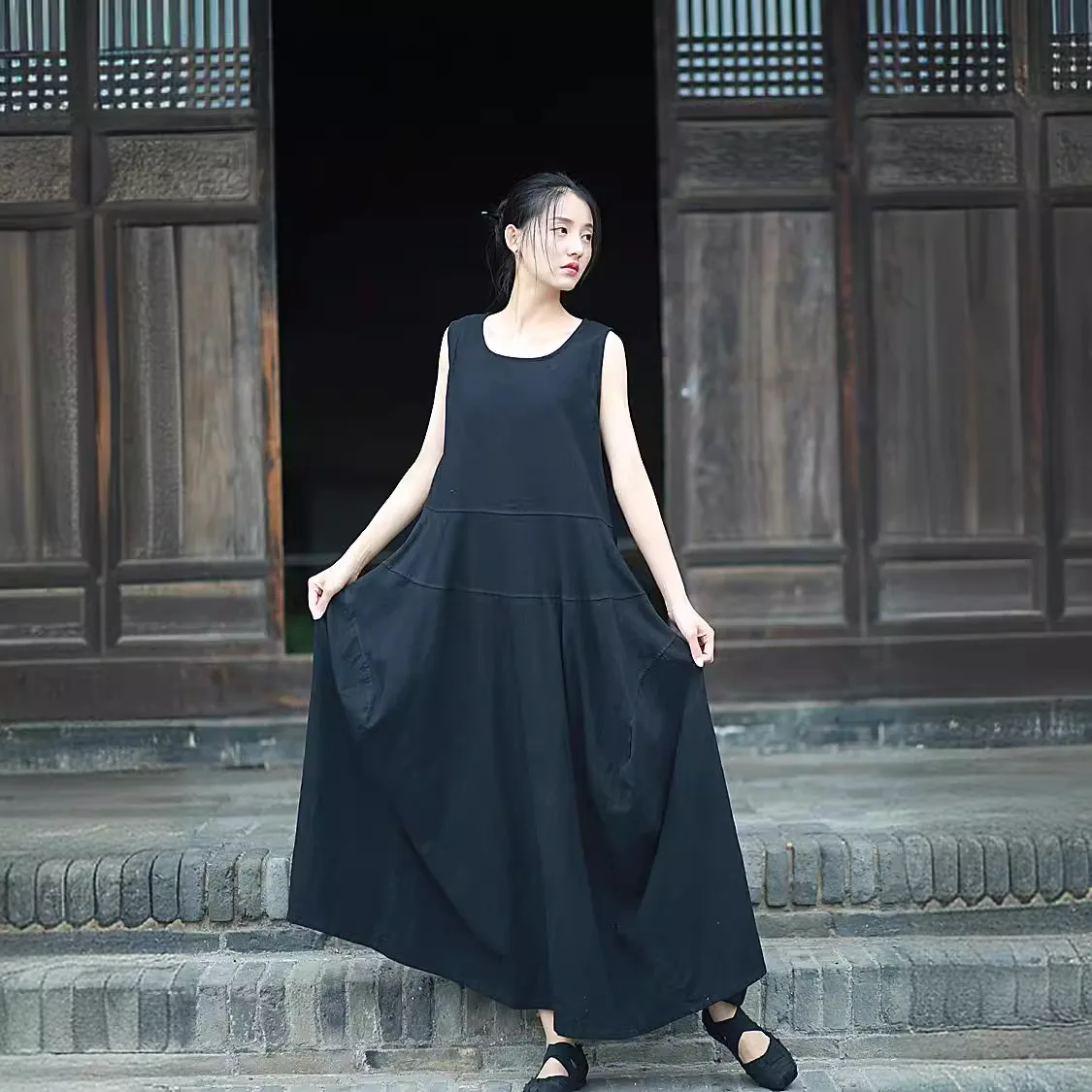 Women Cotton Linen Casual A-line Dress New Arrival 2025 Summer Vintage O-neck Solid Color Loose Female Holiday Long Dresses M822 - AliExpress 200000345 Women Cotton Linen Casual A-line Dress New Arrival 2025 Summer Vintage O-neck Solid Color Loose Female Holiday Long Dresses M822 - AliExpress 200000345