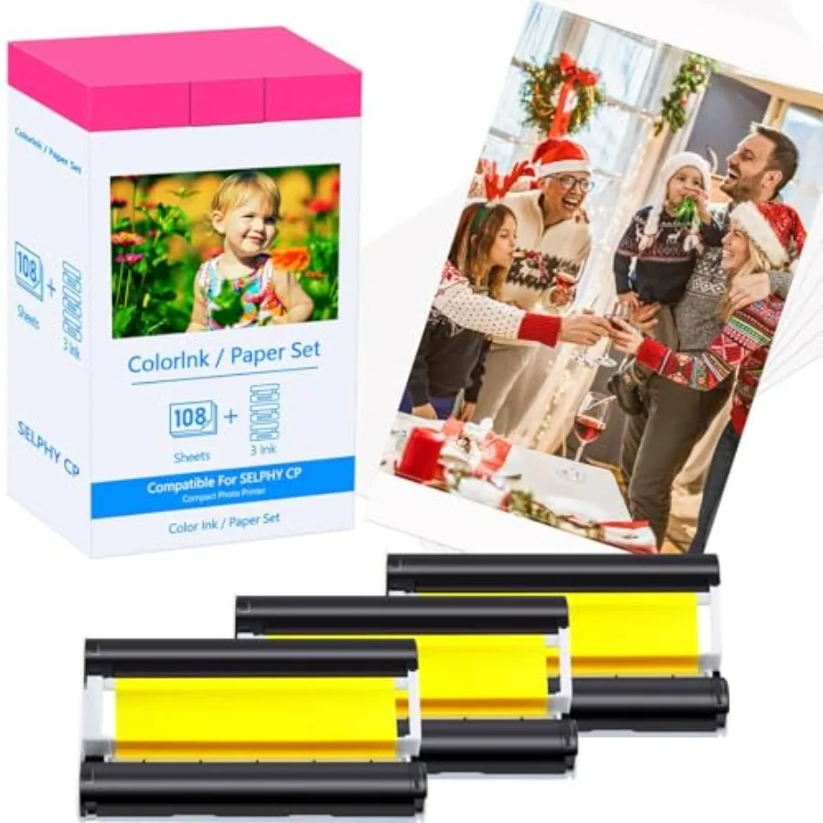 

Совместимый набор бумаги для Canon Selphy CP500 CP00, цветные картриджи KP-IN KP, фотобумага 4x6 для Selphy CP00 CP90 CP740