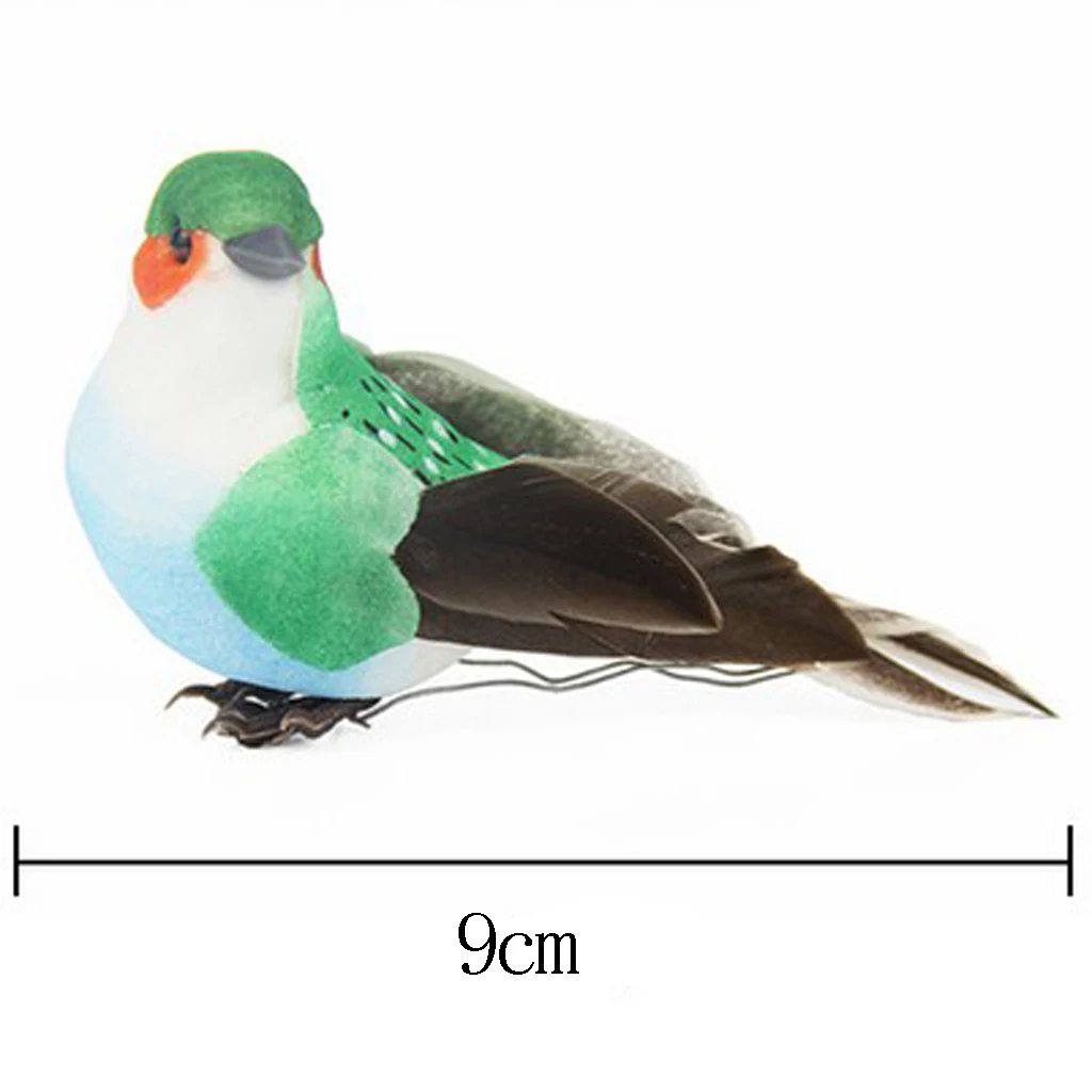 

Realistic Artificial Birds Colorful Foam Feather Kid Gift Pack for Home Bonsai Tree Cage Decor