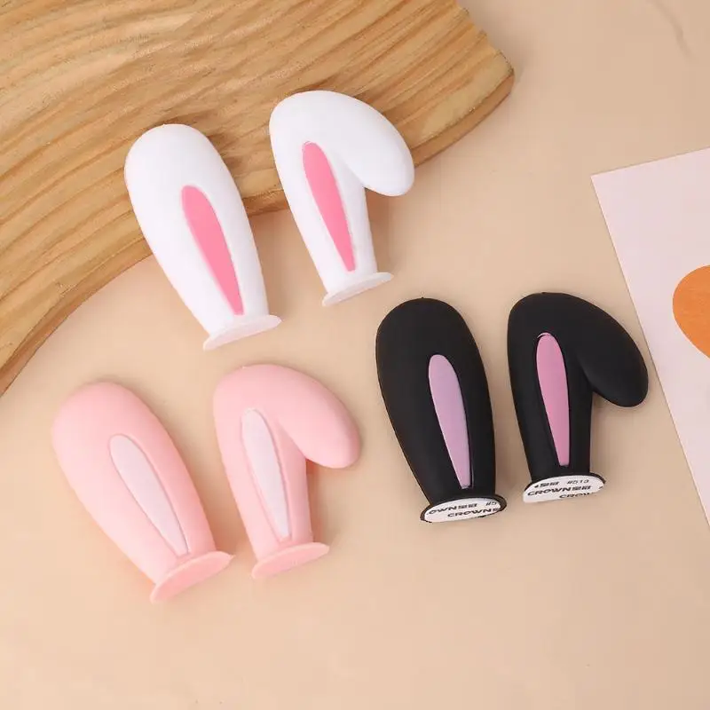 1Pair/set Cute Rabbit Ears Motorcycle Helmet Waterproof Motocross Full Face Off Road Helmet Accessories Sticker Auto Styling