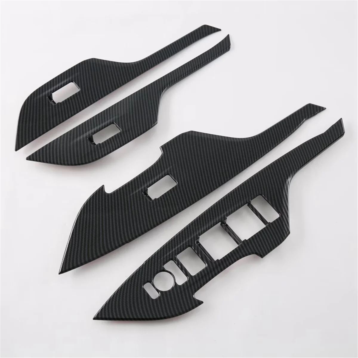 DGR-eFor تويوتا يارس كروس 2024 RHD ألياف الكربون نافذة رفع التبديل غطاء الكسوة الداخلية