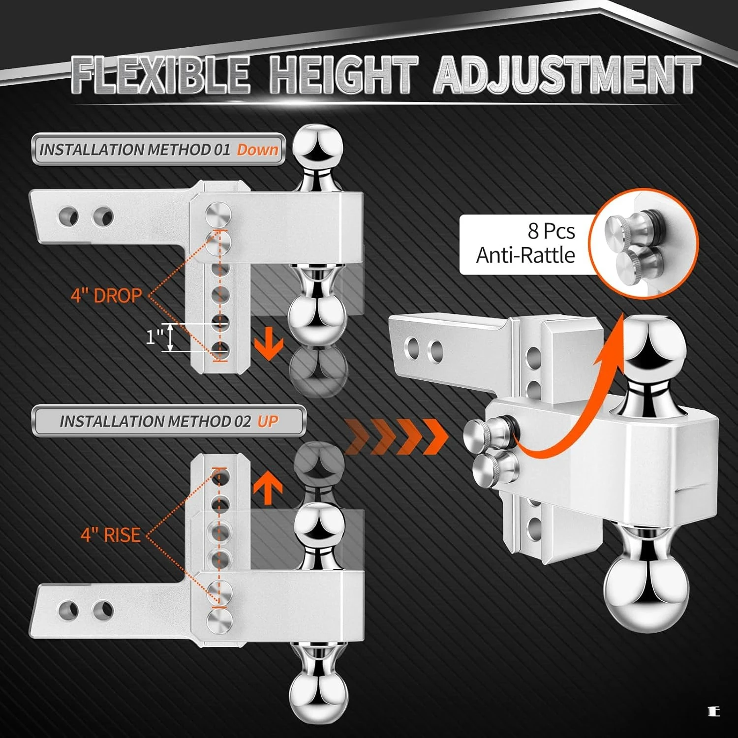 ข้อต่อพ่วงแบบปรับได้ - ข้อต่อพ่วงอะลูมิเนียมสำหรับตัวรับขนาด 2 นิ้ว - ข้อต่อพ่วงแบบ Heavy Duty พร้อมระบบยกขึ้น/ลง 4 นิ้ว · สินค้าใหม่ยอดนิยม