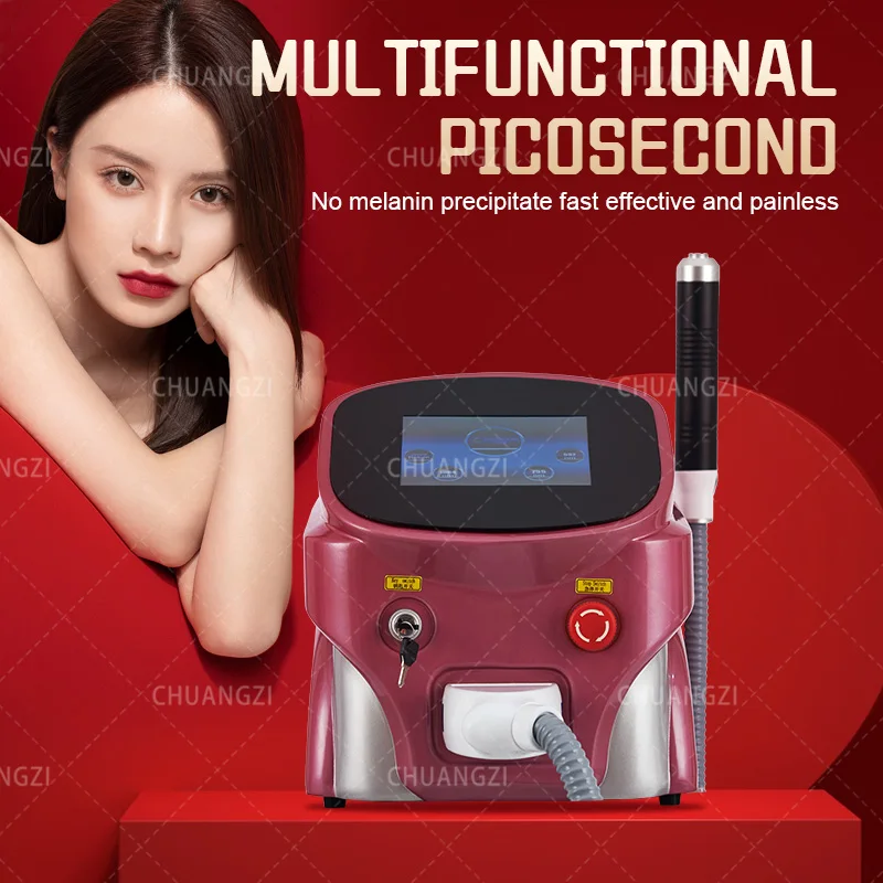 New Portable Picosecond ND YAG Tattoo Removal Machine, Pigment Removal, Skin Whitening Instrument