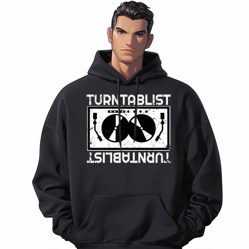 Turntablist Dj Vintage Turntable Vinyl Of Old School Dj Sports Hoodie Men Funny Gifts Illustration