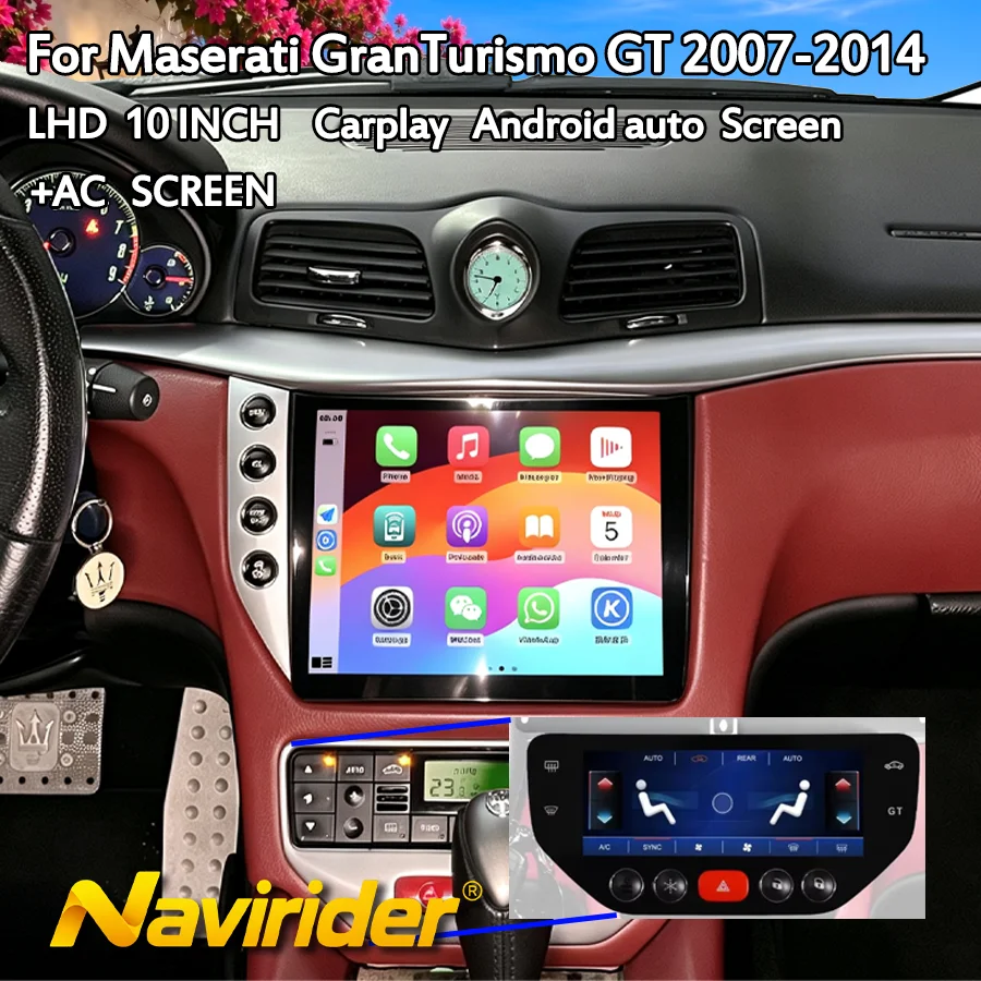 10.4 Inch Car Video Player For Maserati GranTurismo GT 2007-2014 Car Radio Android Screen Video Player BT WIFI 4G + Ac Screen