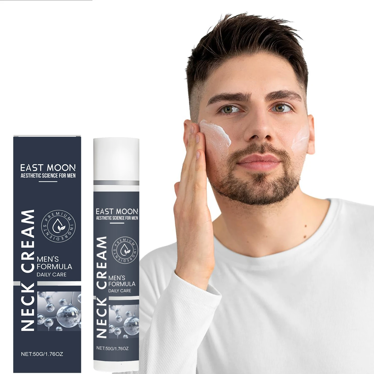 

Men's Neck Care Cream Anti-aging Lightens Fine Lines Firms Moisturizes Improves Skin Tone Convenient Skincare Day Cream 50g
