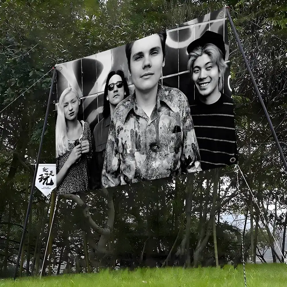 Classic Alternative Rock Band T-The S-Smashing P-Pumpkins Printed Large Flag Art Science Fiction Room Home Decor Decor Banner