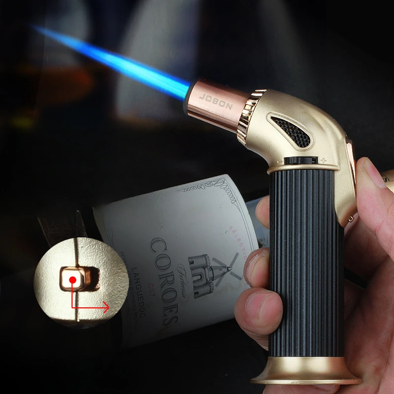 New Creative Metal Direct Spray Lighter Zhongbang ZB-312 with Lock Direct Spray Gun Lighter for Men Smoking Tool Weldable