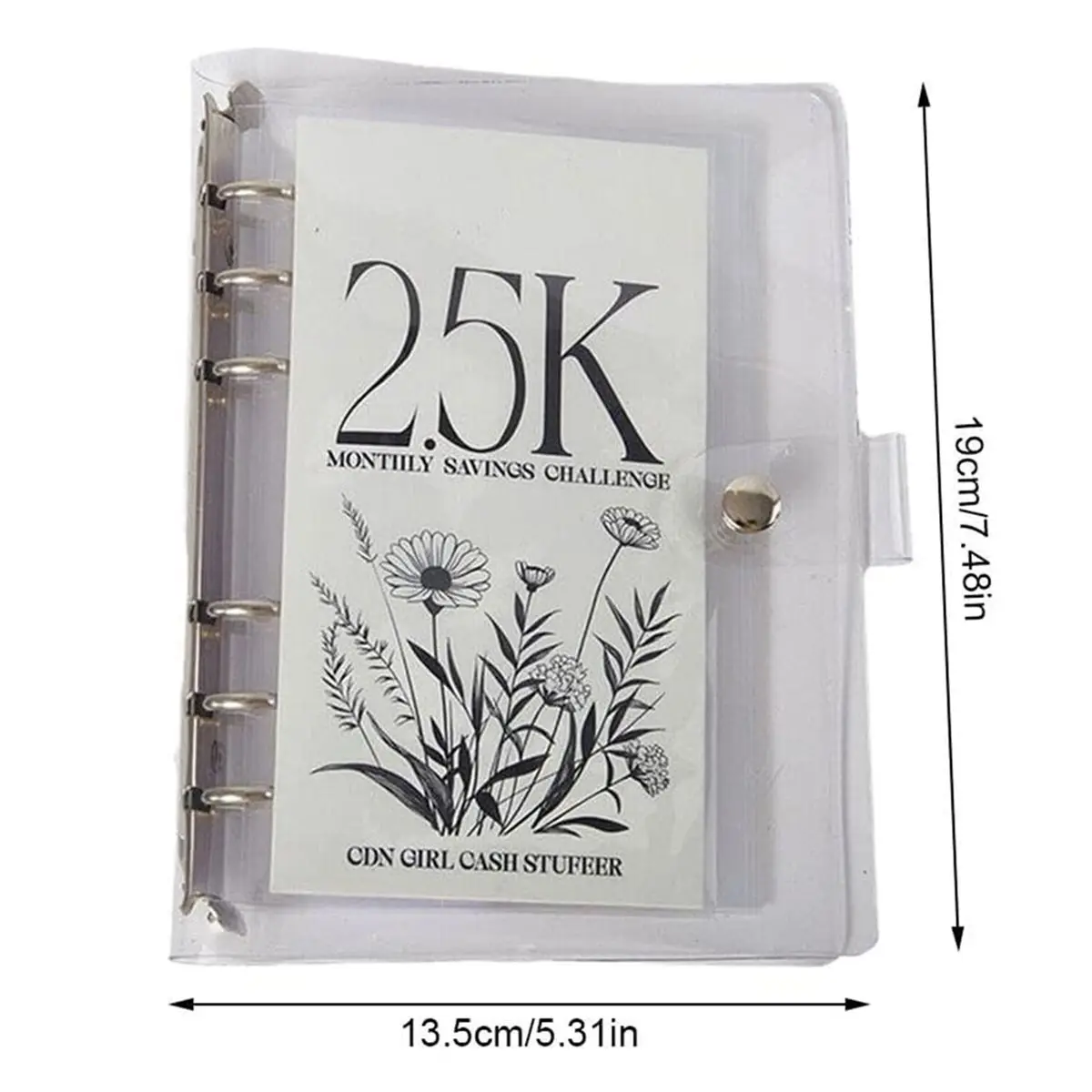 Vertical Savings Challenge Money Clip Loose-Leaf Savings Clip Savings Challenge 2.5K/5K/10K Binder Savings Couple 100-Day Saving