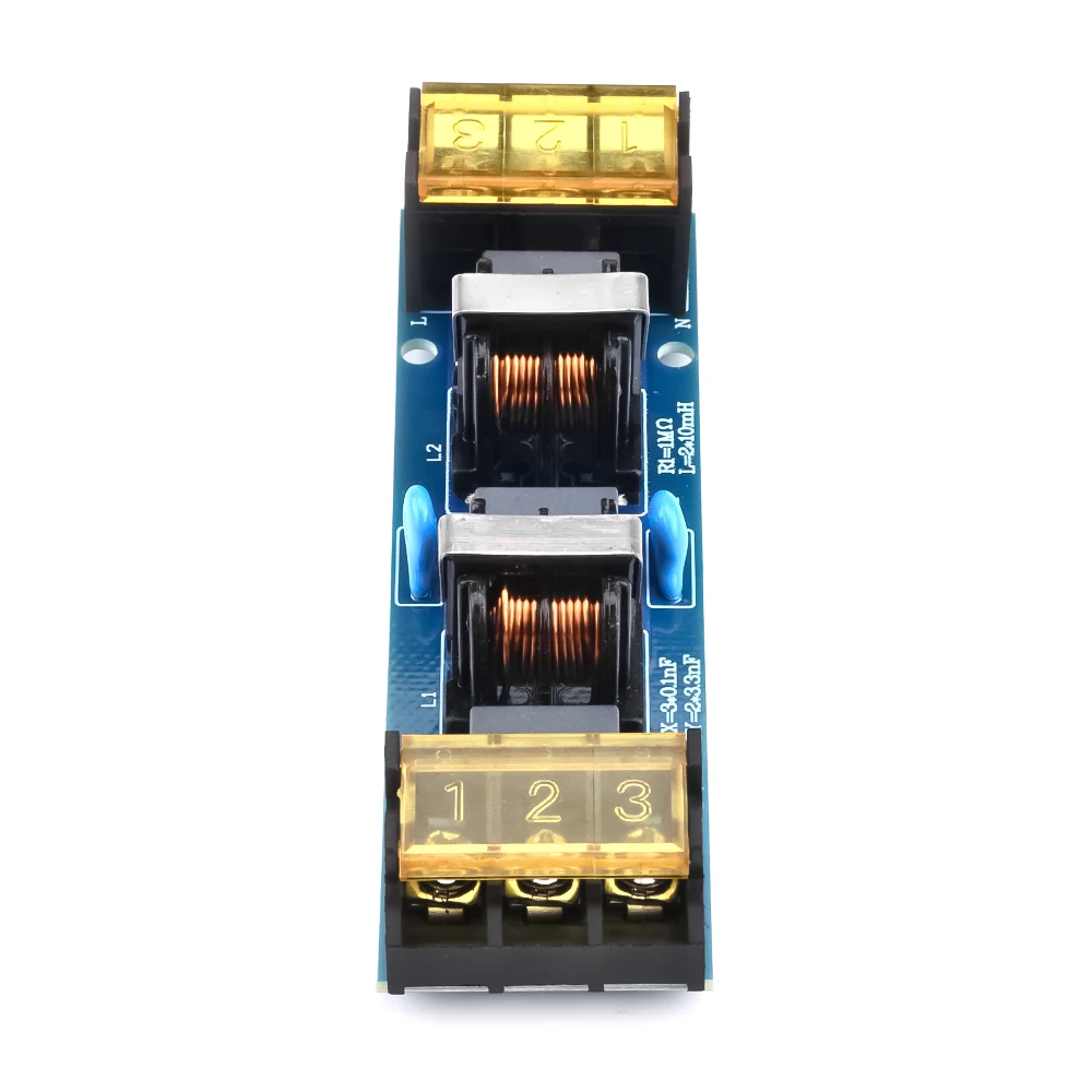 Placa de filtro de potencia 6A/25A, suministro de energía de dos etapas de alta frecuencia EMI, módulo de filtro de paso bajo, gestión de energía,