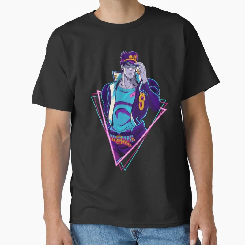 

Joku JJBA 80s Manga Jojos bizarre adventure Anime t shirt for men Large size Tops S-6XL 100% cotton printed Clothes