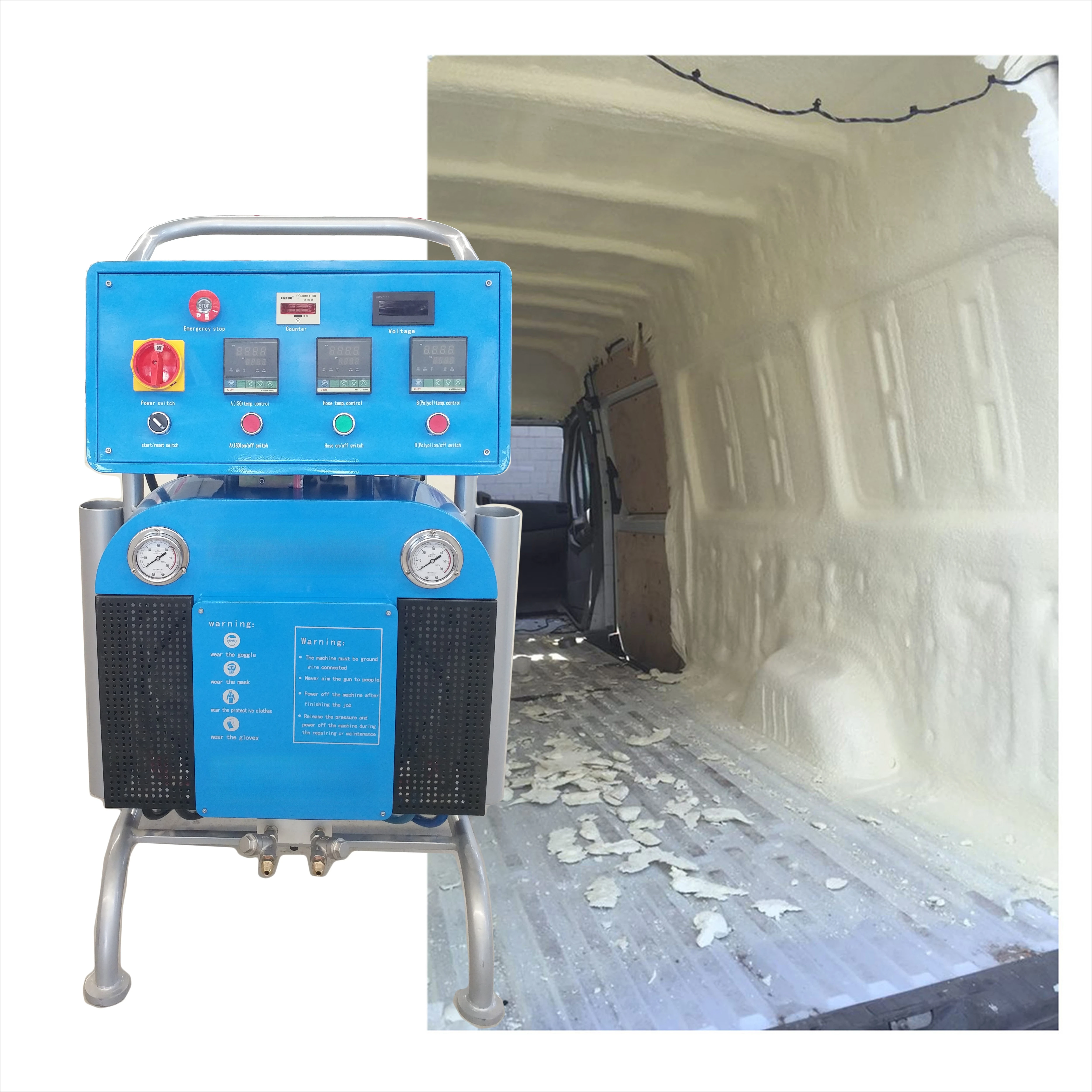 Poliuretane PU Spray Foam Machine Injection Polyurethane Spray Foam Injection Machine for Refrigerated Car Spraying customized