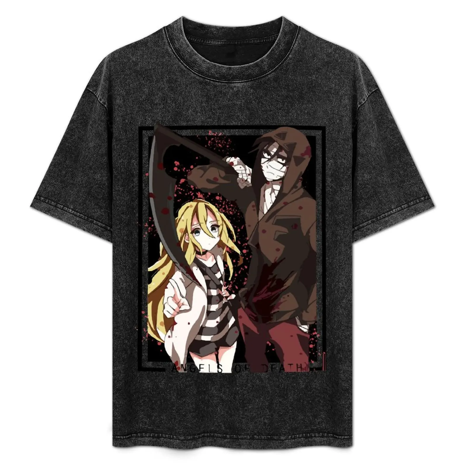 

Классическая футболка Angels of Death, стандартного кроя, однотонная.