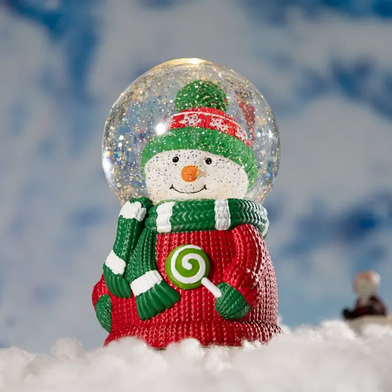 Christmas shaking head snowman falling snow music box music box crystal ball children's holiday ornament birthday gift night