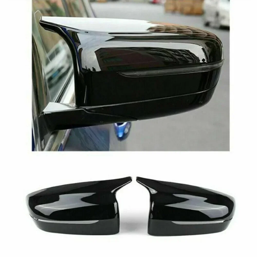 Side Mirror Cover Caps Gloss Black Carbon Fibre Style For BMW G20 G21 G22 G30 G31 G11 G14 G15