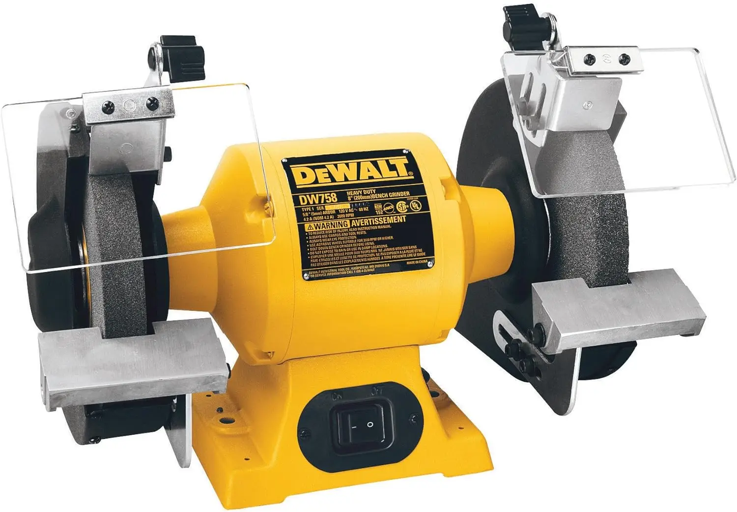 Bench Grinder and Wire Wheel Bundle (DW758 + 8-Inch)