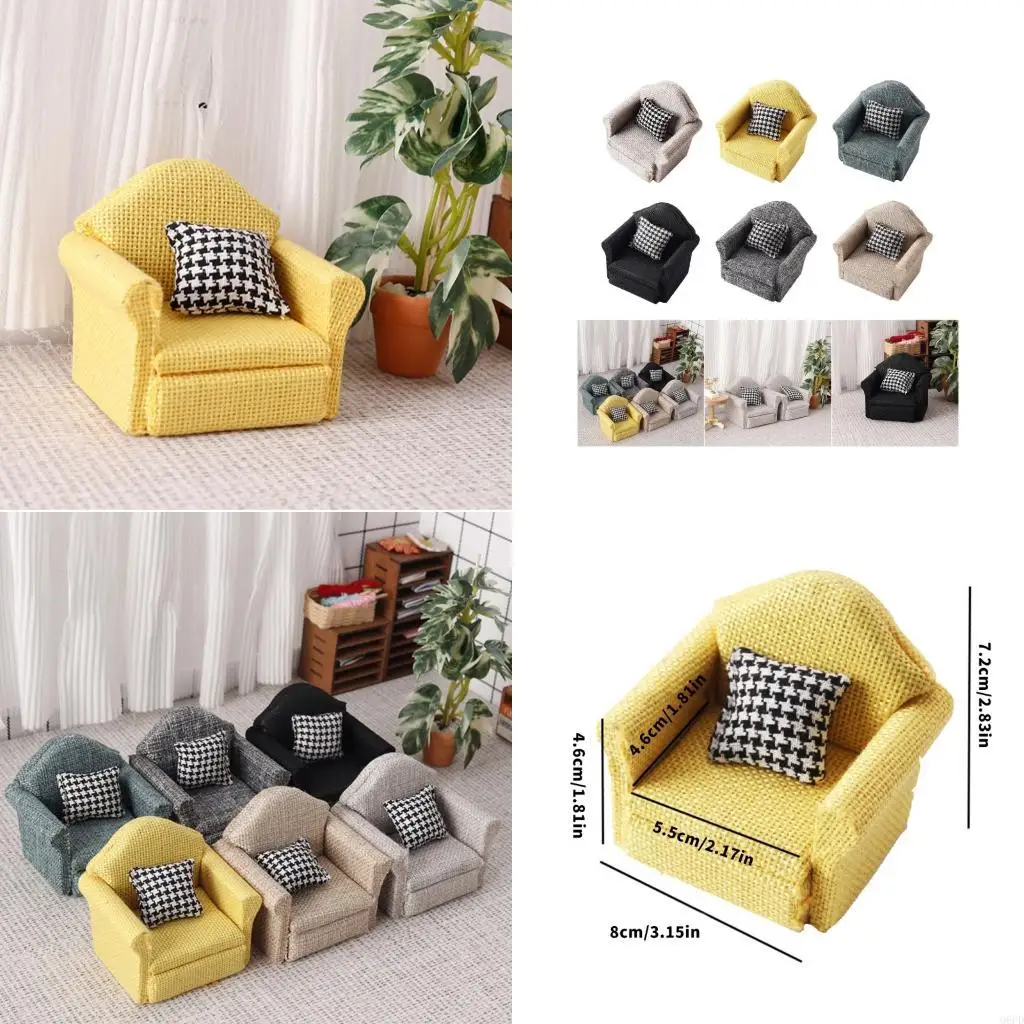 

Child Safe Plush Miniature Accessory 1/12 Scale Sofa Jewelry Box Portable