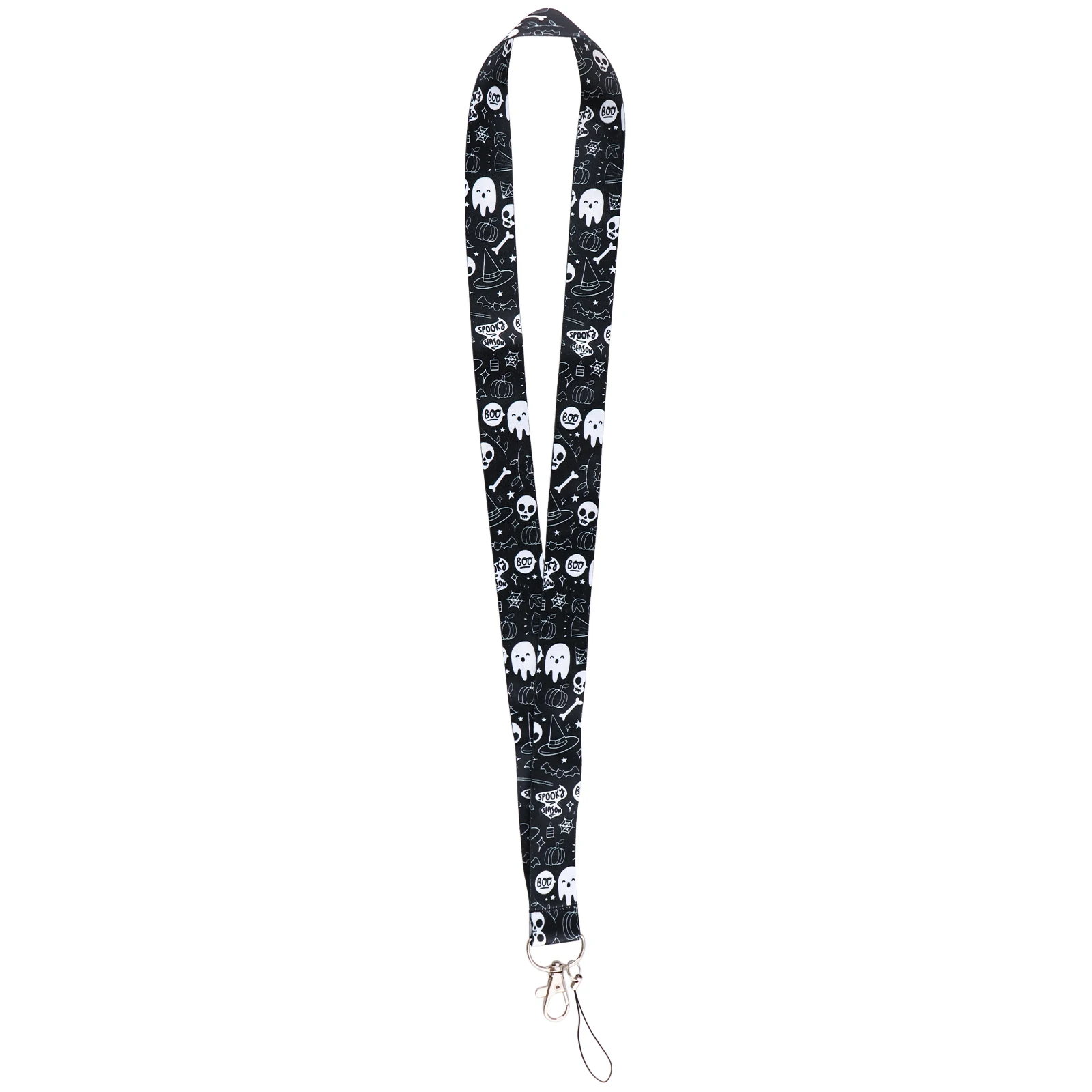Halloween Ghost Lanyards for Keys Witch Neck Strap ID Card Gym Phone Straps USB Badge Holder DIY Hang Rope Phone Accessories
