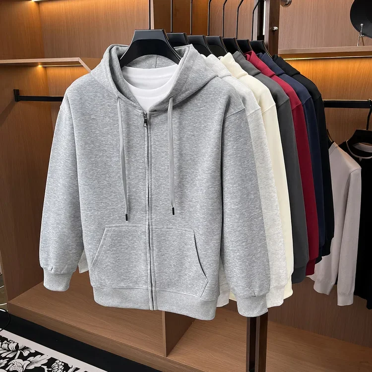 Herren-Kapuzenjacke mit Reißverschluss – Premium-Baumwollmischung, Weich & Langlebig, Unisex Übergrößen-Hoodie für Outdoor und Wandern – Detail 32
