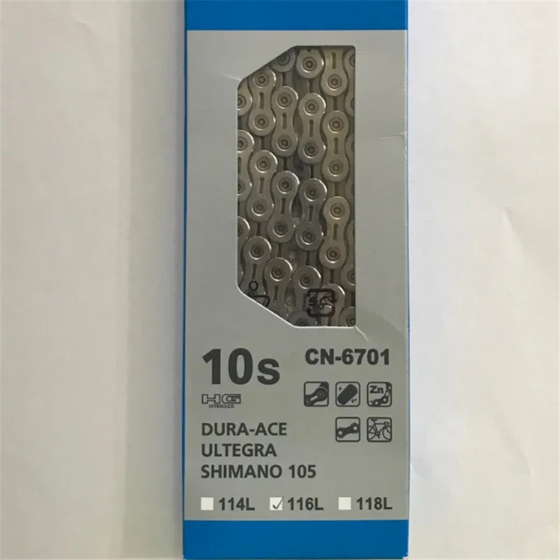 Shimano CN-6701  Road Bicycle 10 Speed Chain Lightweight 116L HG Chains Iamok Bike Parts