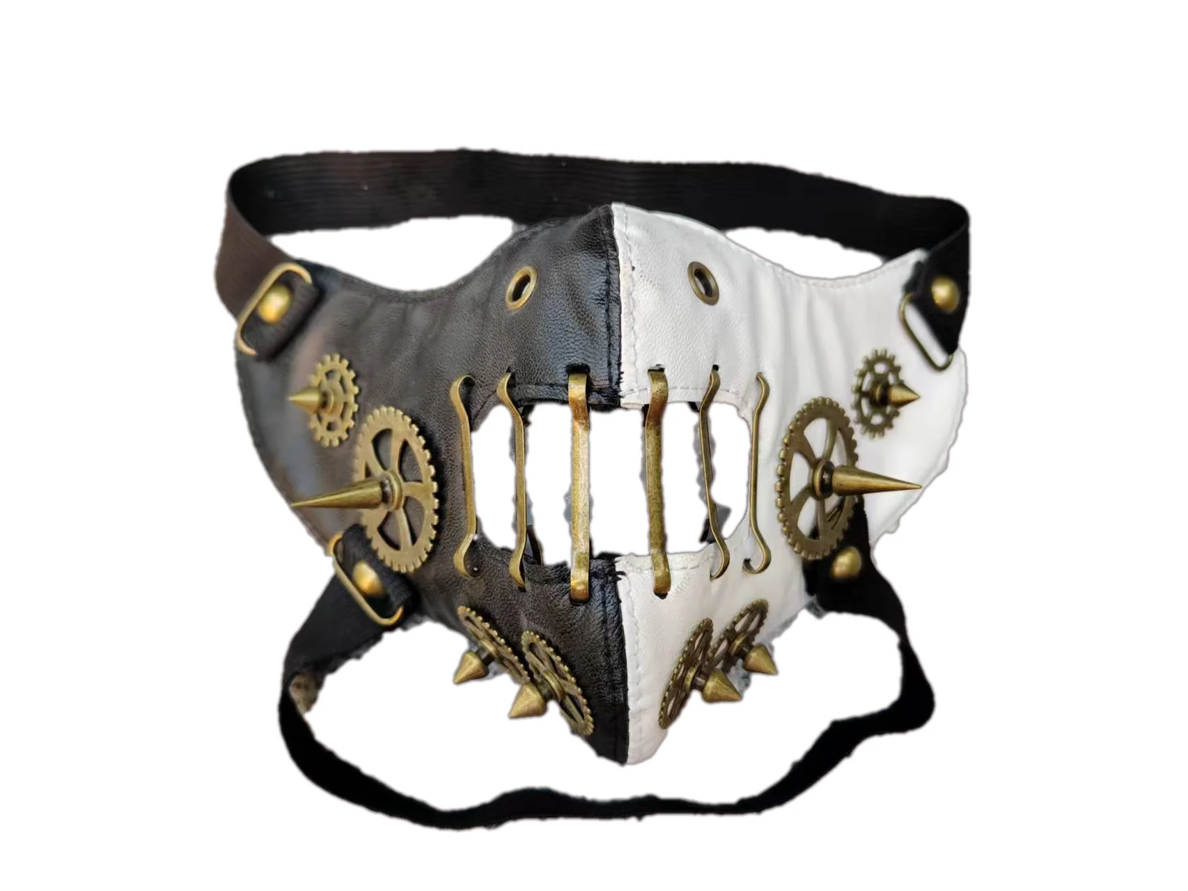 

Маска для косплея для мужчин и женщин, хлопковая кожаная теплая ретро-маска в стиле стимпанк, готика, инвентарь с шипами, аксессуар для лица